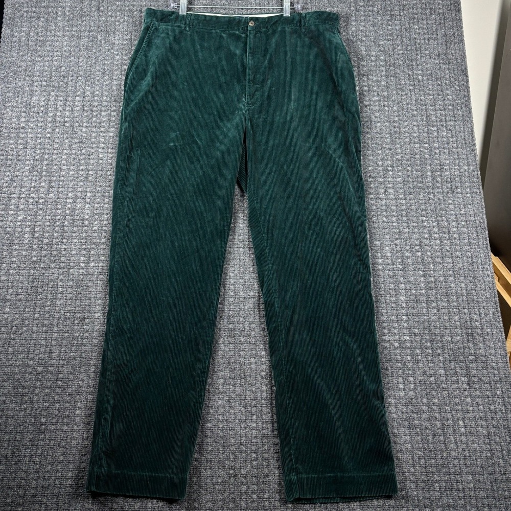 Vintage Polo Ralph Lauren Nicole Corduroy Pants Straight Leg Green 40x32 Mens